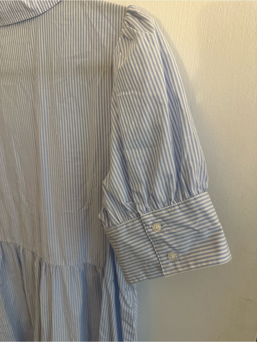 crown & ivy Blue and White Striped Button-Up Shirt - Picture 5 of 5